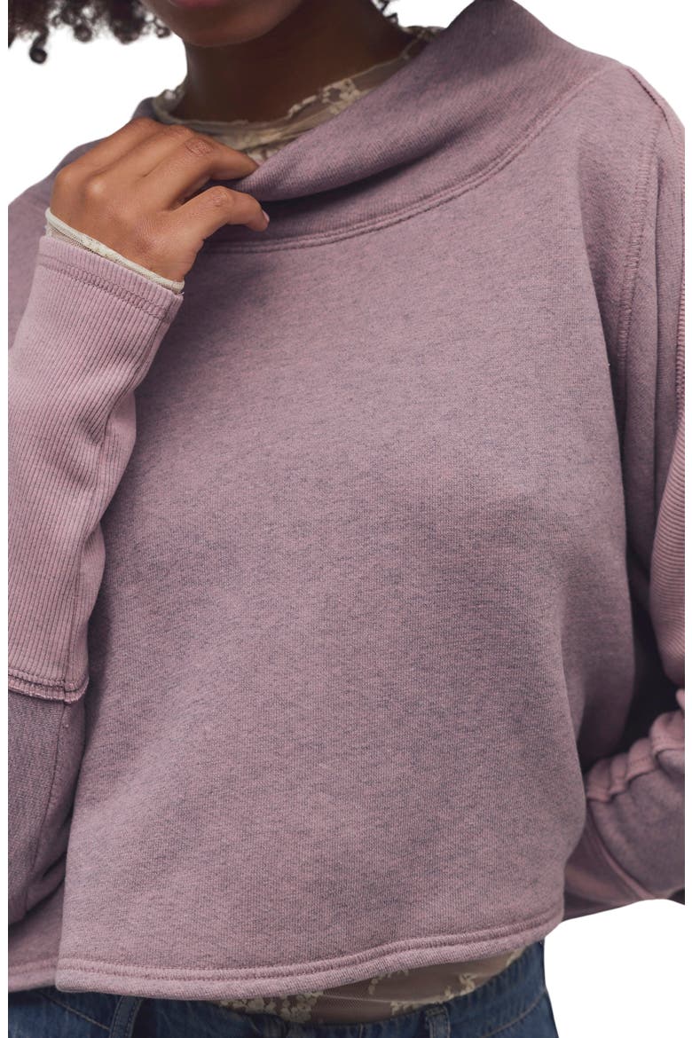 My Girl Mock Neck Sweater, Alternate, color, DEVILLE MAUVE