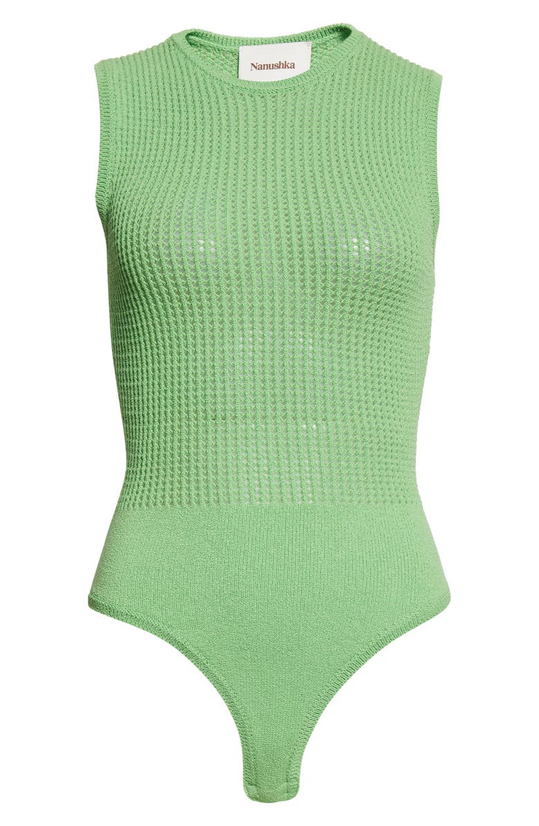Nanushka Mare Knit Bodysuit, Main, color, 