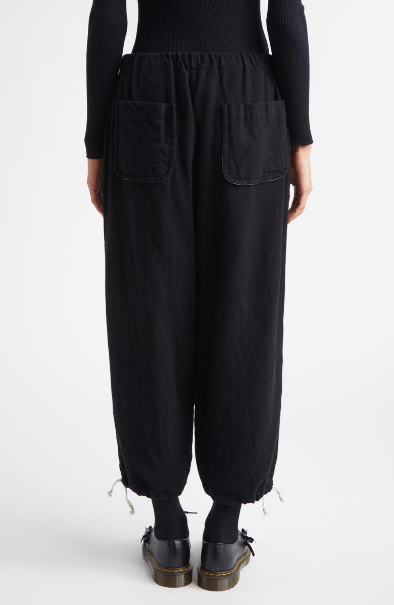 Tao Comme des Garçons Yarn Dyed Wool Serge Straight Leg Pants, Alternate, color, Black
