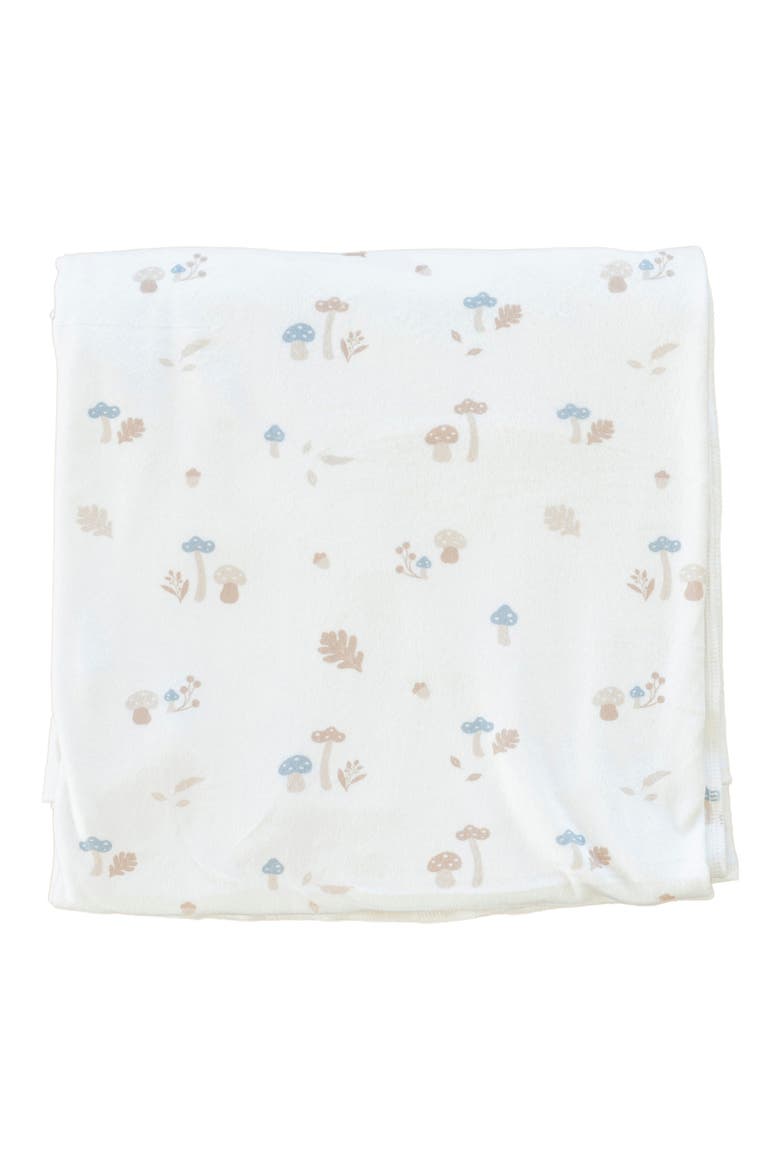 Minky Print Swaddle, Main, color, MUSHROOM
