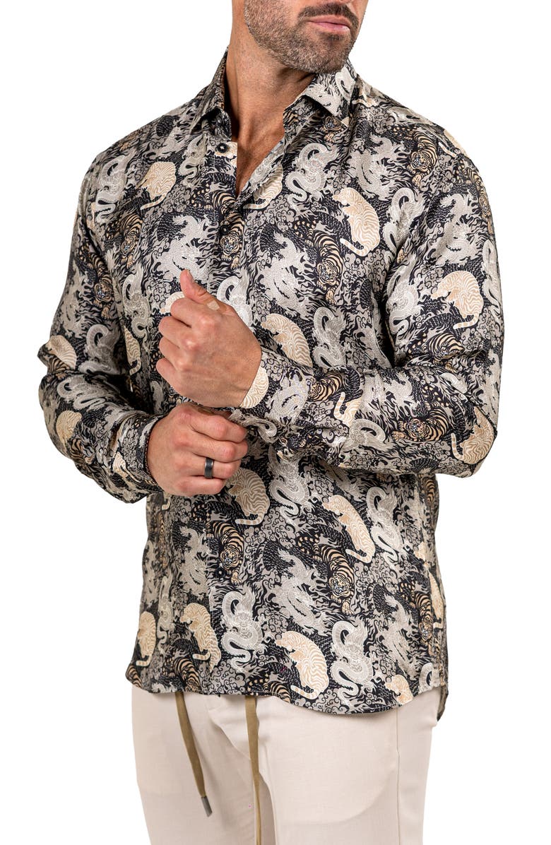 Maceoo Fibonacci Marthy Contemporary Fit Button-Up Shirt, Alternate, color,