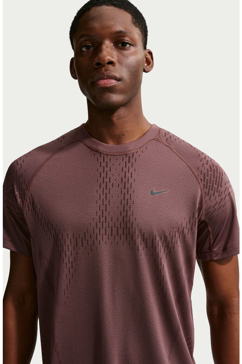 Stride Dri-FIT ADV Short-Sleeve Running Top, Alternate, color, TATTOO/ BURGUNDY CRUSH