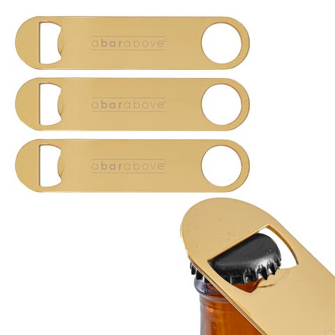 Gold Bar Blade Bottle Openers, 3 Pack