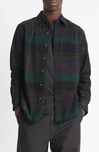 Vince Sierra Plaid Corduroy Button-Up Shirt