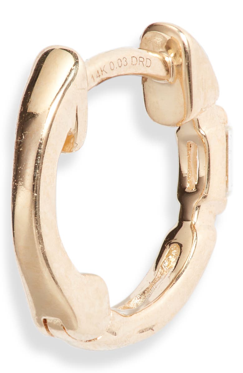 Dana Rebecca Designs Sadie Pearl Diamond Hoop Earrings, Alternate, color, Yellow Gold