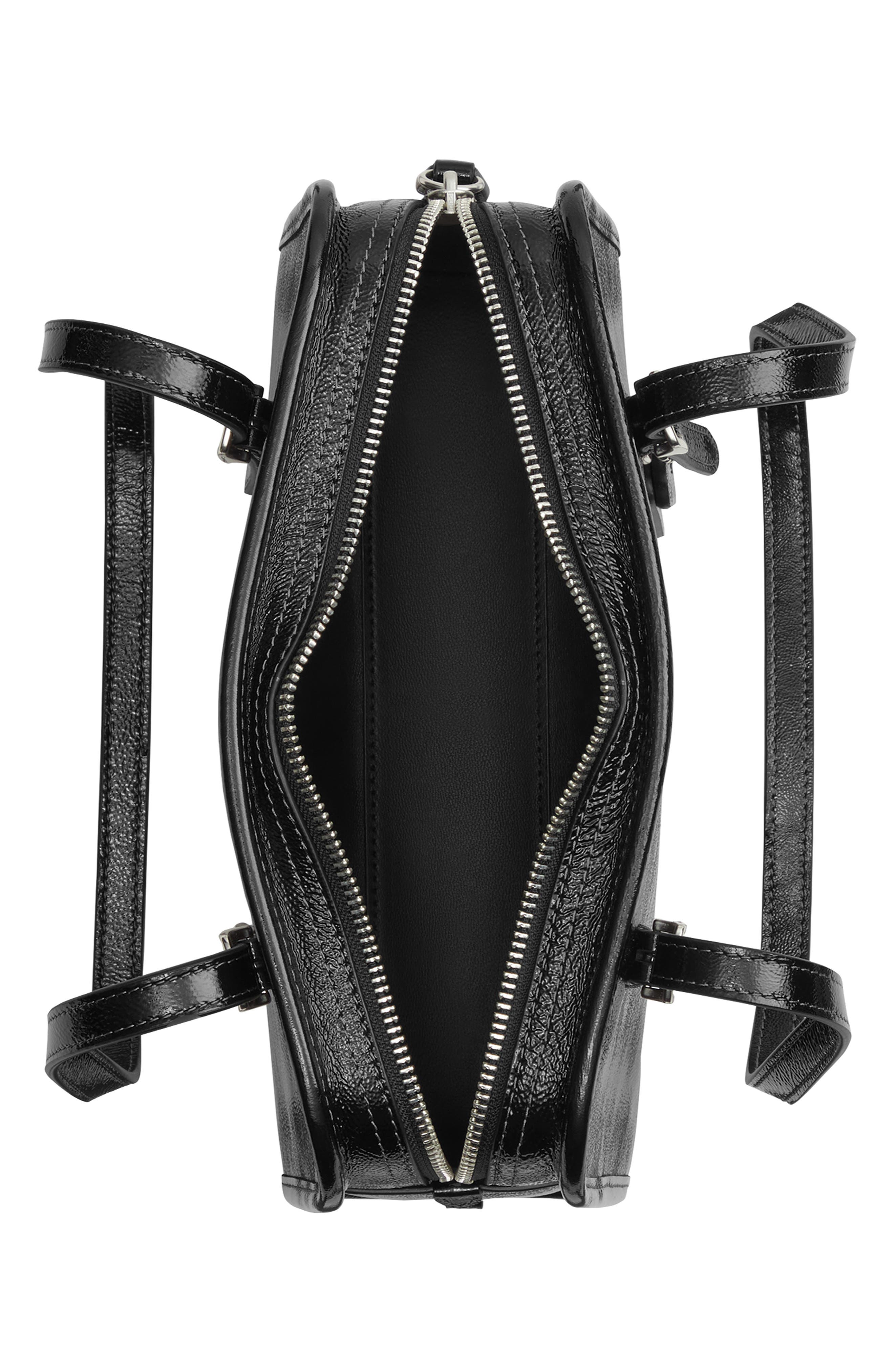 COACH The Coach Originals Crinkle Patent Leather Swing Zip Satchel, Alternate, color, 