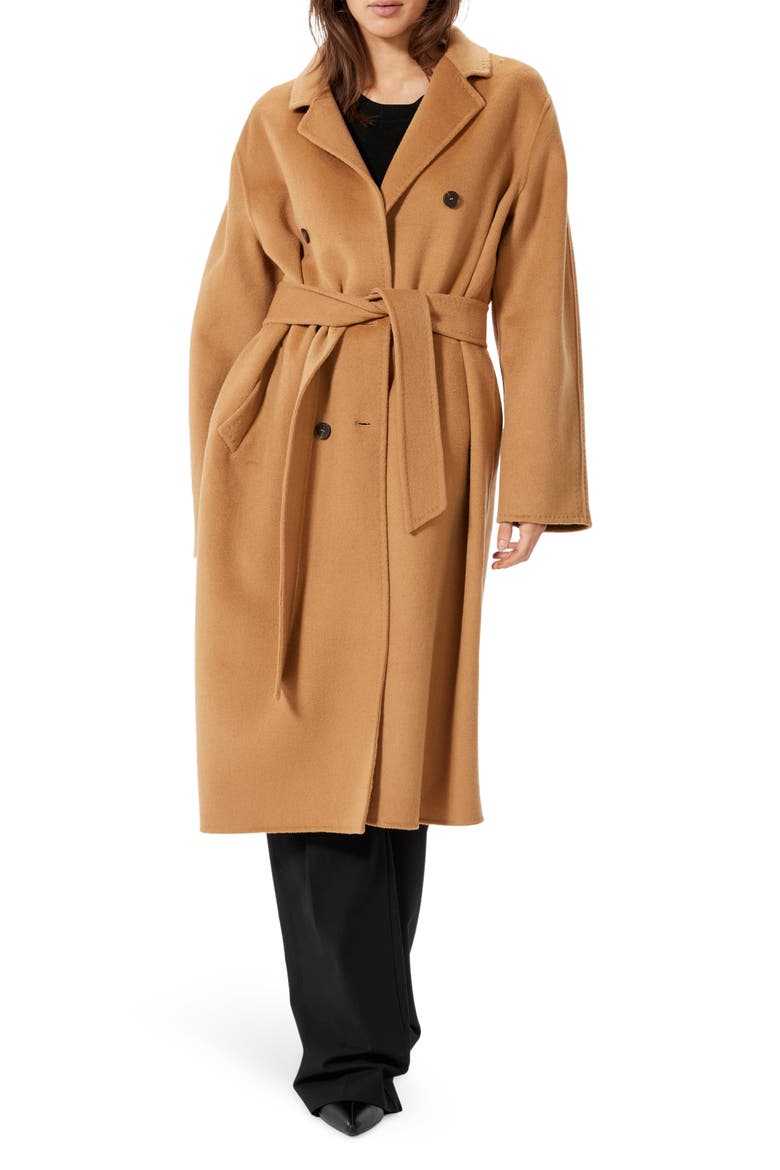Collette Wool Wrap Coat, Main, color, CAMEL