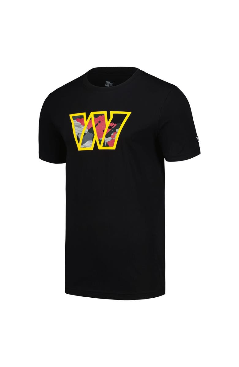 New Era Men's New Era Black Washington Commanders Camo Logo T-Shirt, Alternate, color, 