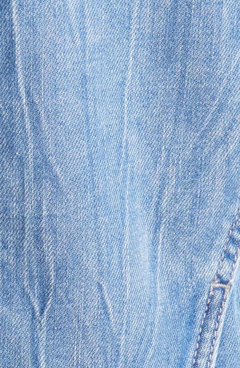 Wit & Wisdom Frayed Puff Shoulder Denim Jacket, Alternate, color, 