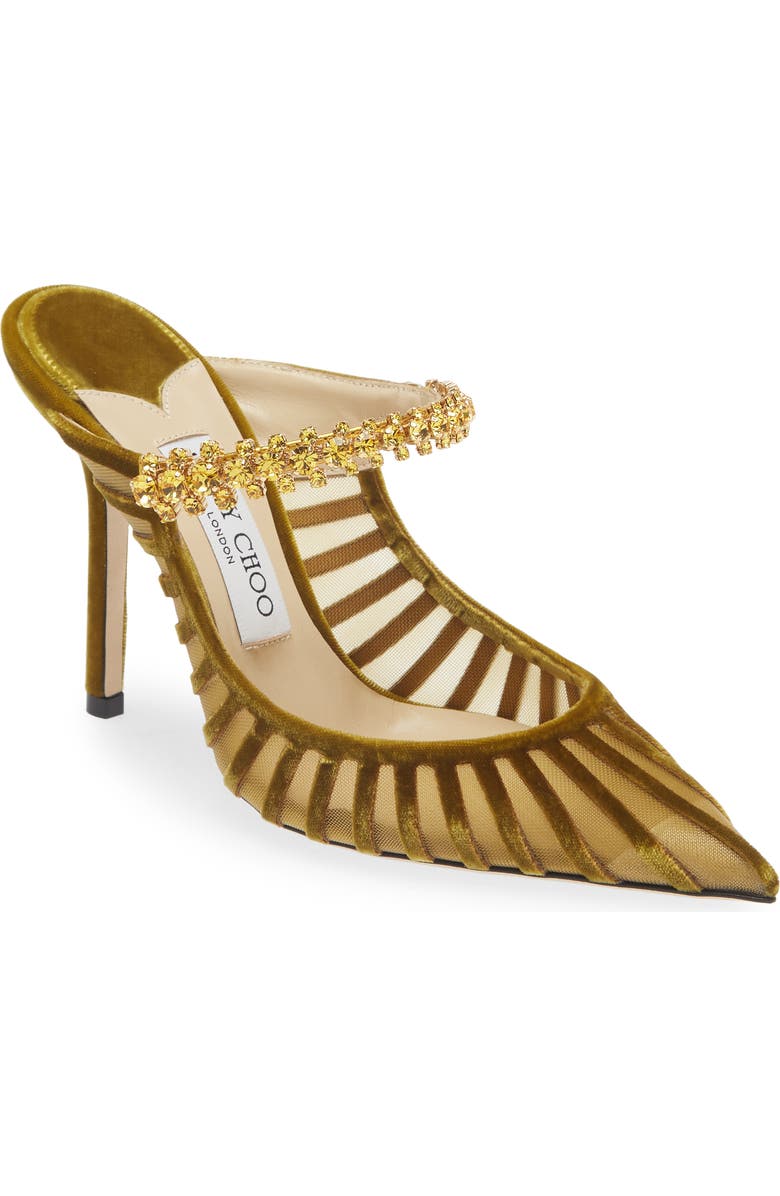 Jimmy Choo Bing Crystal Embellished Pointed Toe Mule Pump, Main, color,