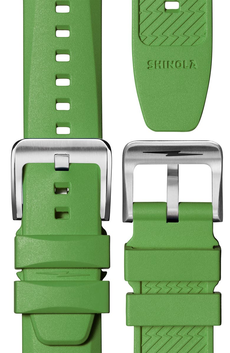 Shinola Duck Rubber Strap Watch, 42mm, Alternate, color, 