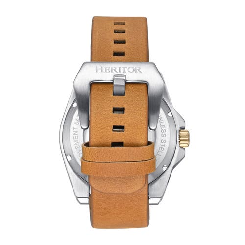 Heritor Automatic Romero Leather-band Watch In Orange