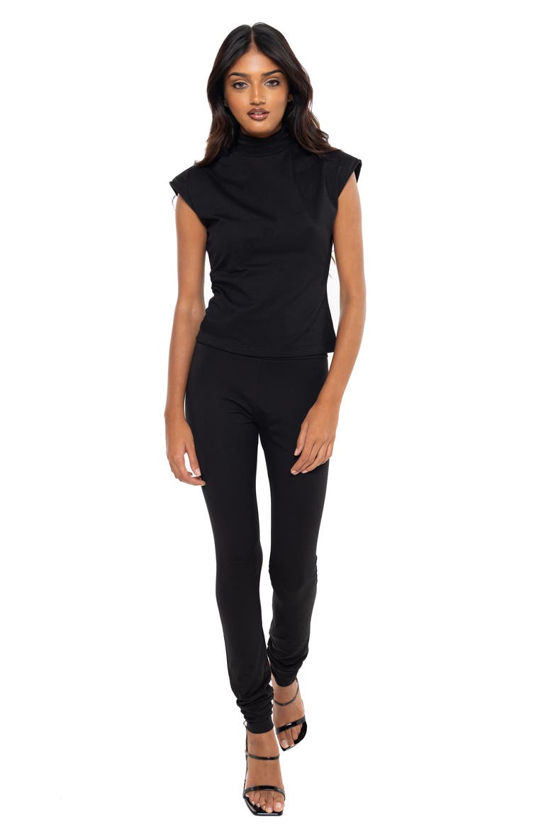 Knit Turtleneck Top, Alternate, color, BLACK