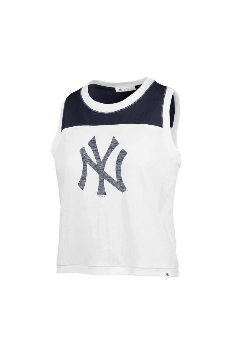 '47 Women's '47 White New York Yankees Premier Zoey Waist Length Tank Top, Alternate, color, 