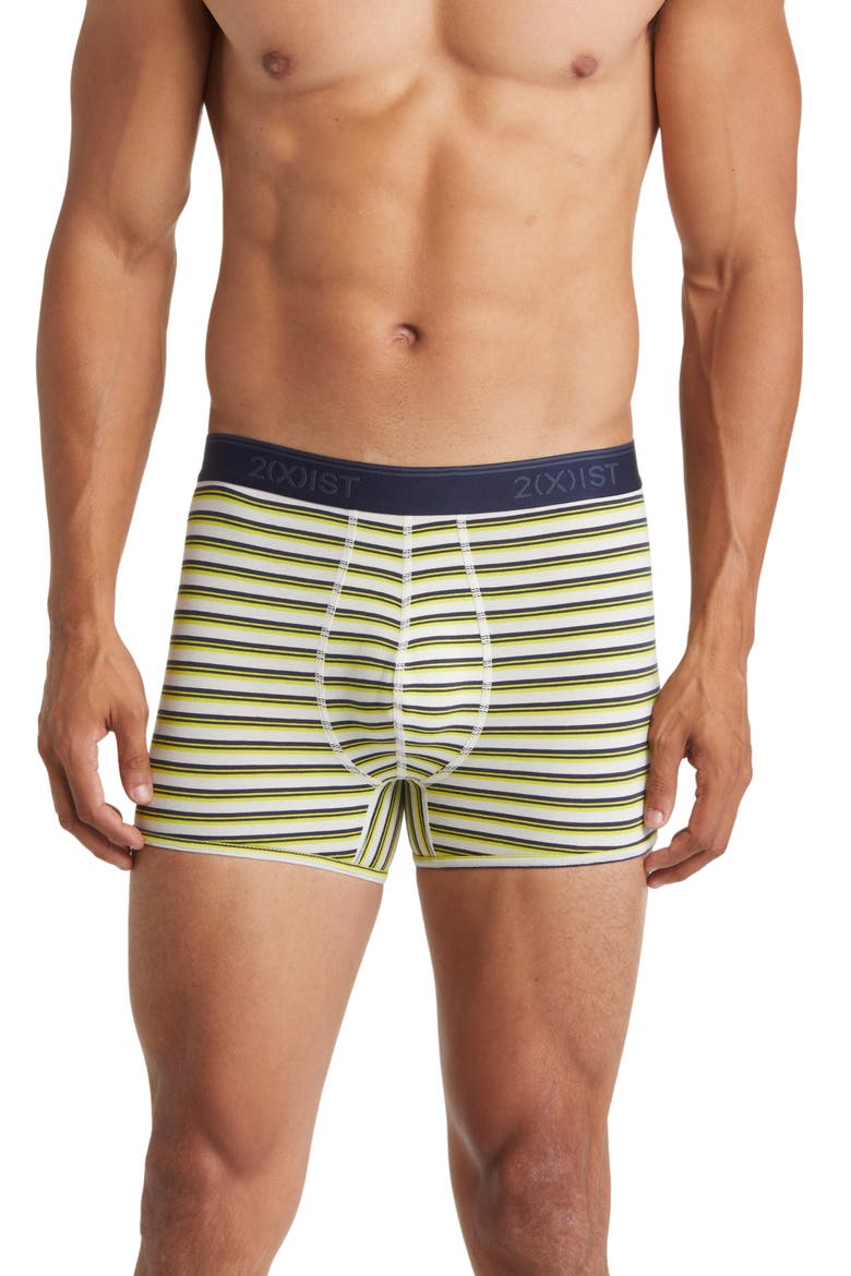 4-Pack No-Show Stretch Trunks, Main, color, BLUE NAVY MATTE GREEN STRIPE