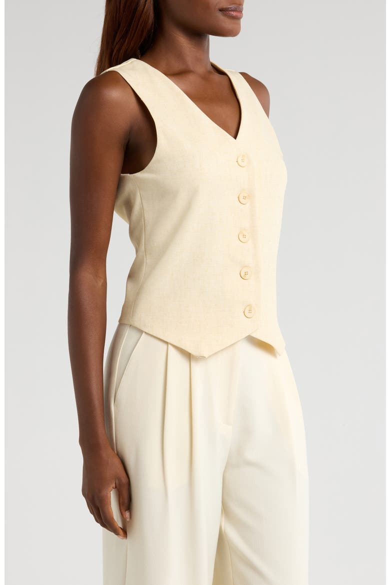 Button Vest, Alternate, color, BUTTERSCOTCH