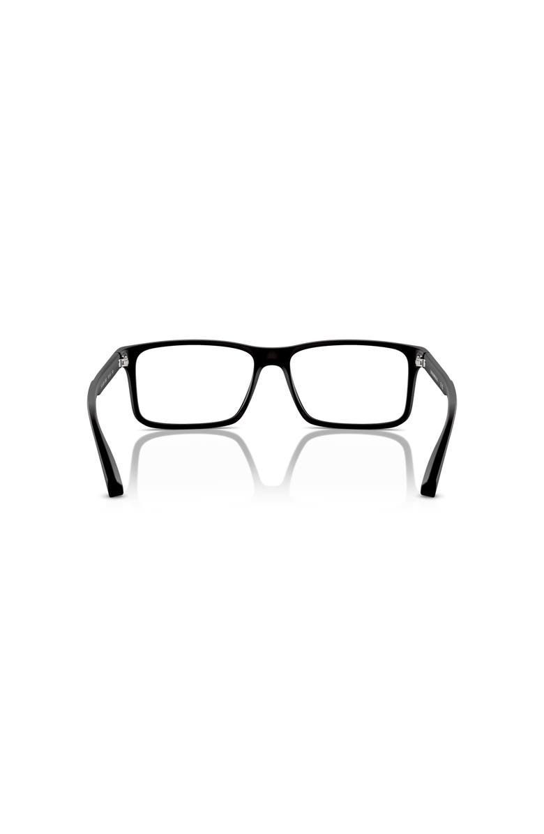 Emporio Armani 56mm Rectangle optical glasses, Alternate, color, Black