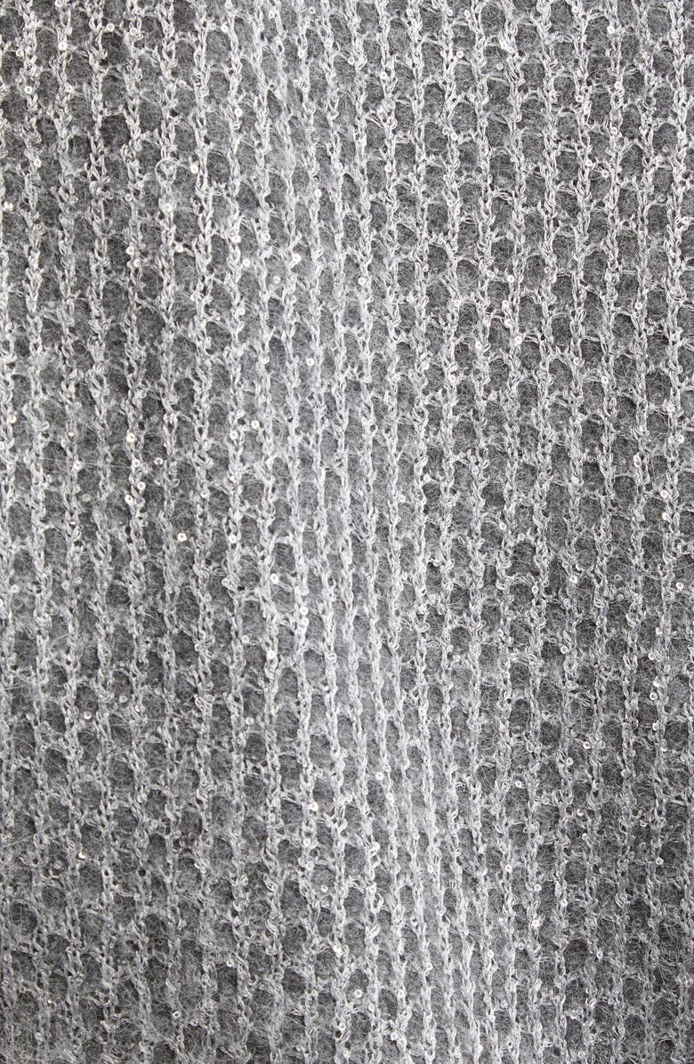 Herno Sequin Metallic Sleeveless Sweater, Alternate, color, Grigio Metallo