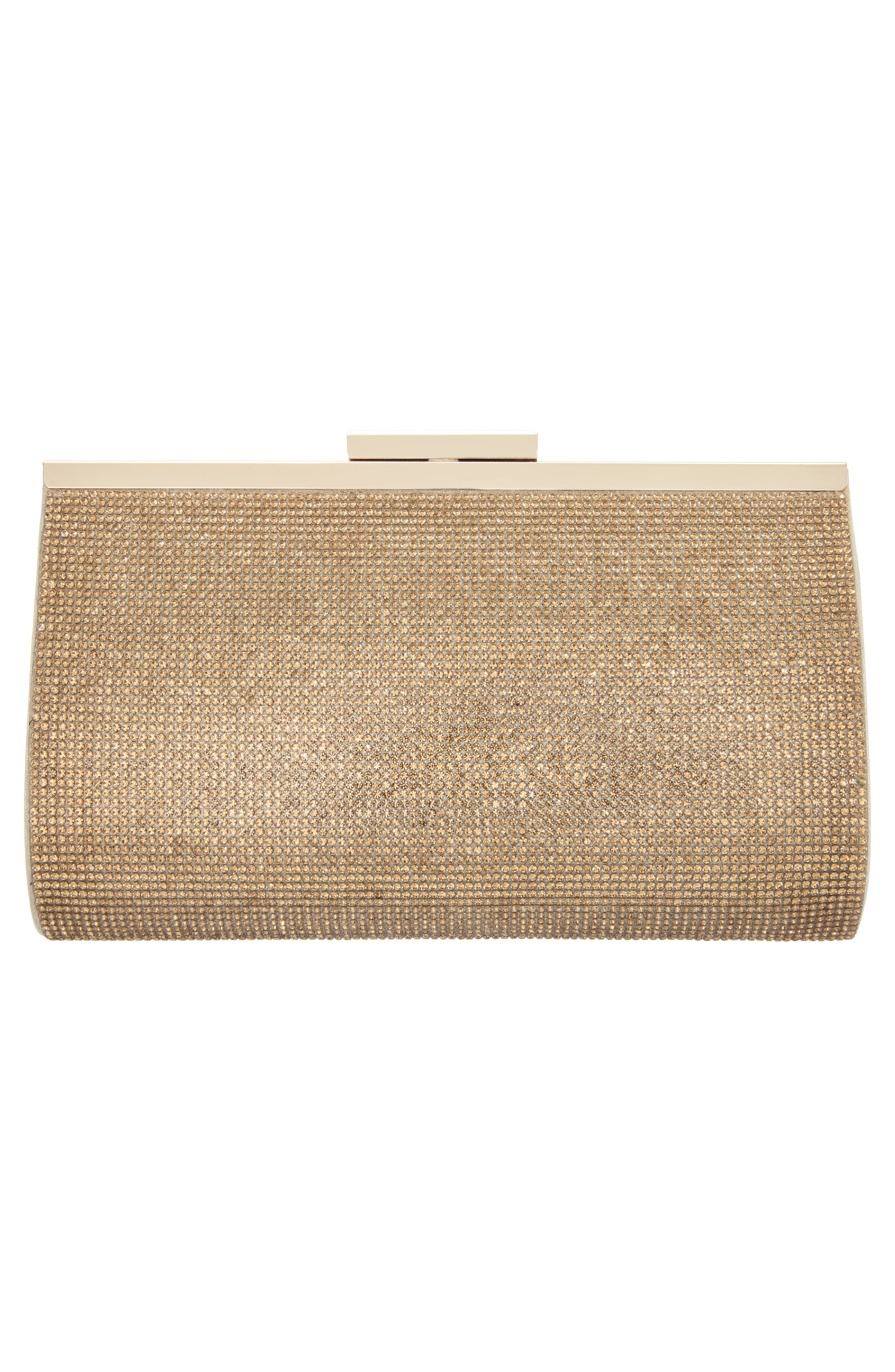 Crystal Frame Clutch, Alternate, color, GOLD