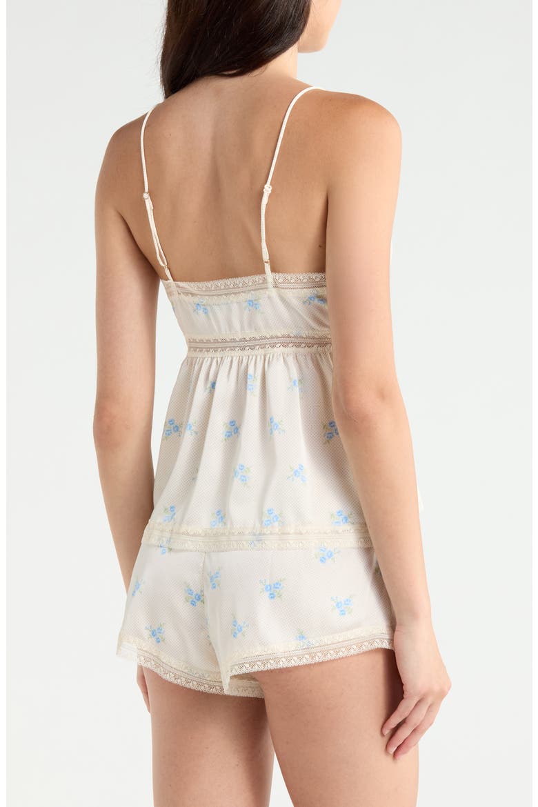 Noreen Tie Front Pajama Camisole, Alternate, color, PRINT ECRU BACKGR