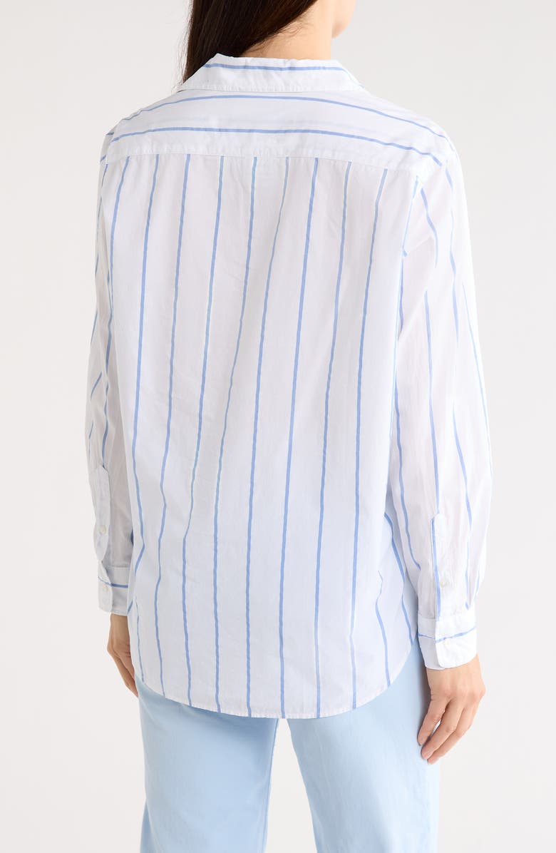 Frank & Eileen Relaxed Fit Cotton Button-Up Shirt, Alternate, color, Wide White Blue Stripe