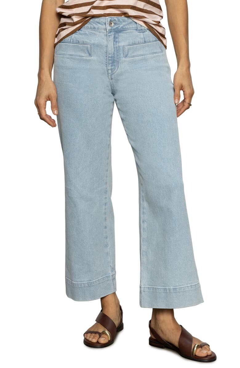 Sanctuary Voyage High Waist Crop Wide Leg Jeans, Main, color, 