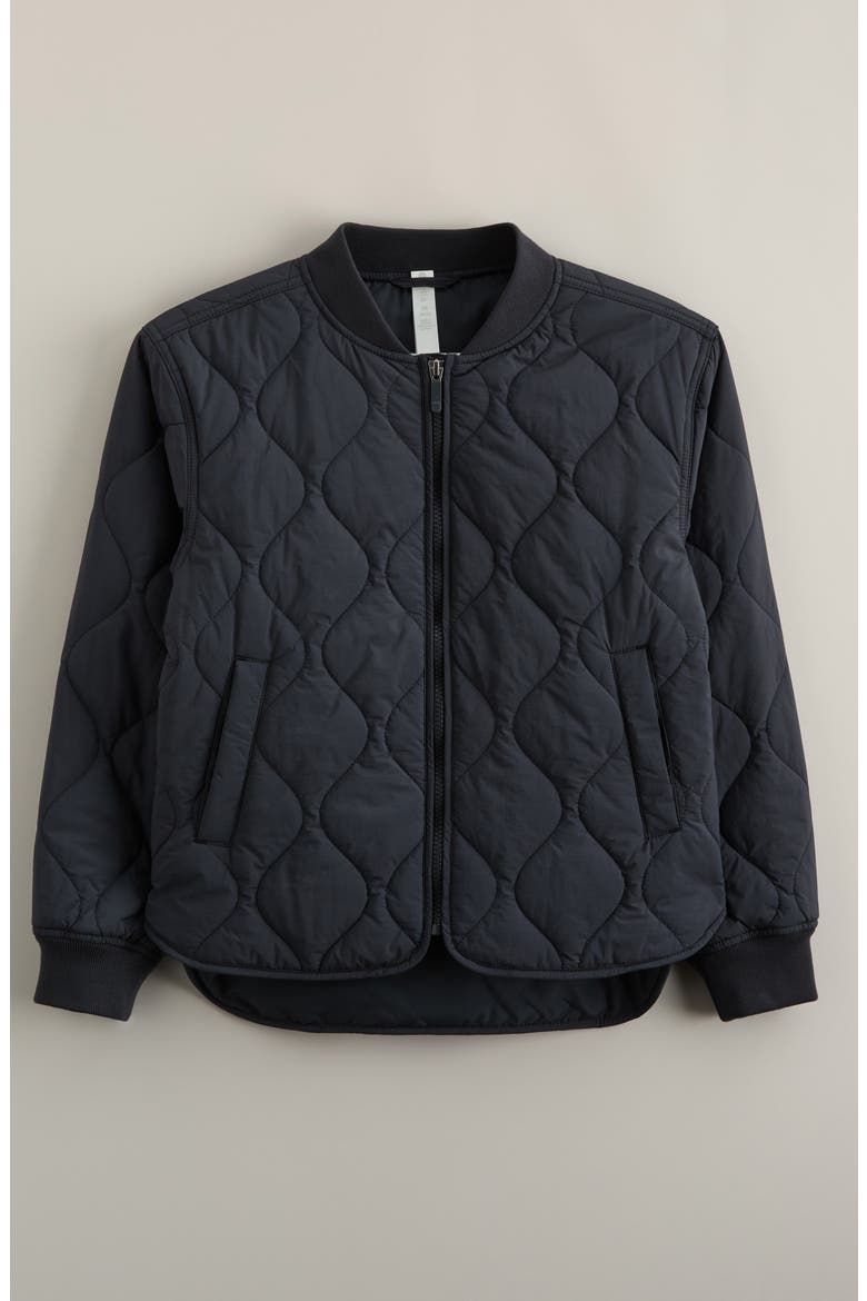 Kids' Luna Onion Quilted Bomber Jacket, Main, color, GREY PHANTOM