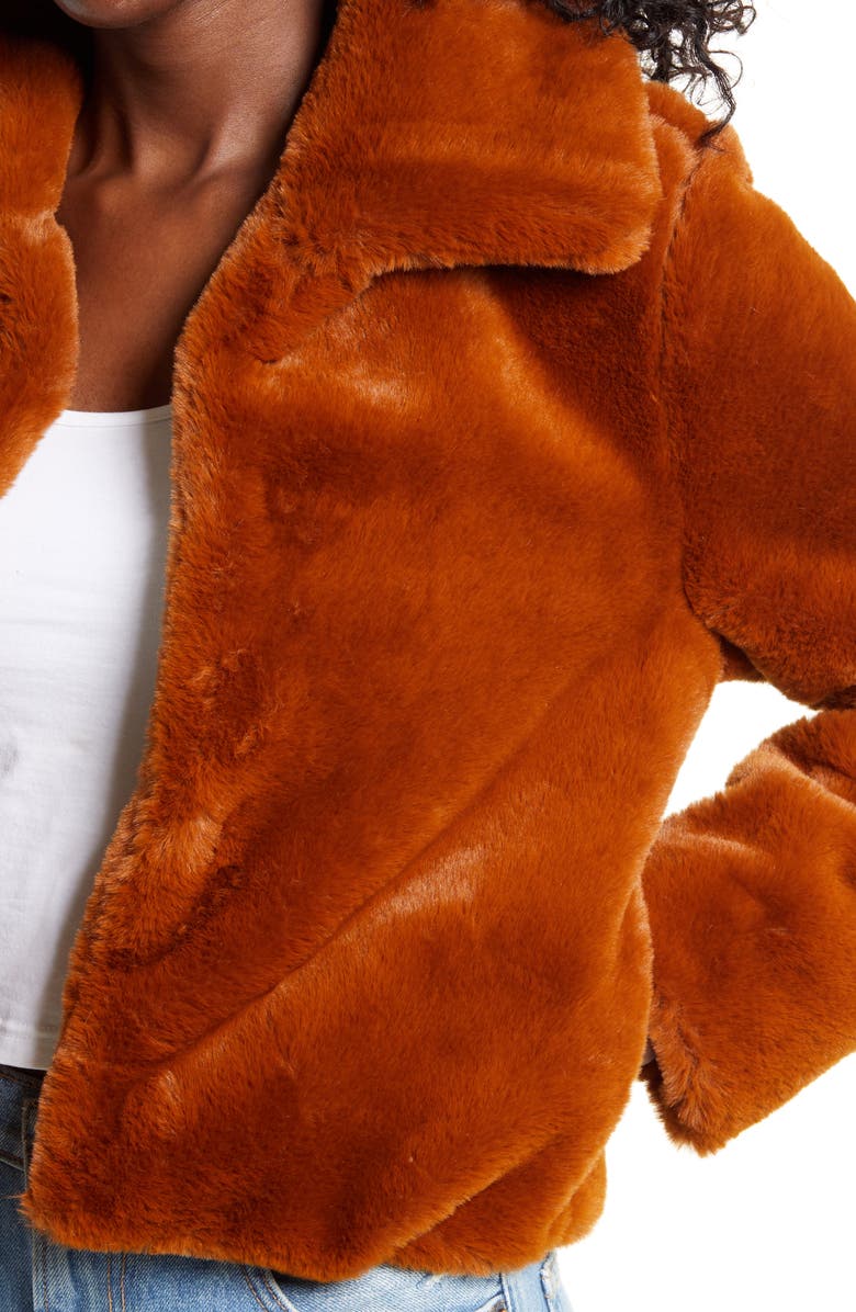 BLANKNYC Faux Fur Crop Jacket, Alternate, color,