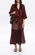 Bimba y Lola Fluid Patchwork Midi Skirt