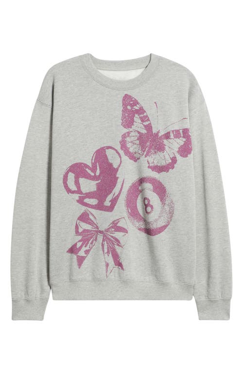 Golden Hour Eight Ball Collage Graphic Sweatshirt In Red
