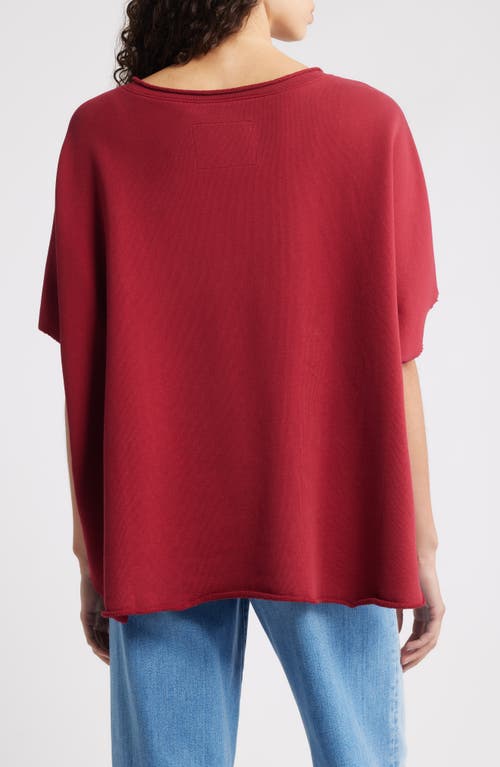 Frank & Eileen Olive Triple Fleece Original Capelet In Burgundy