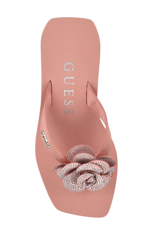 Guess Damani Platform Wedge Sandal In Pink