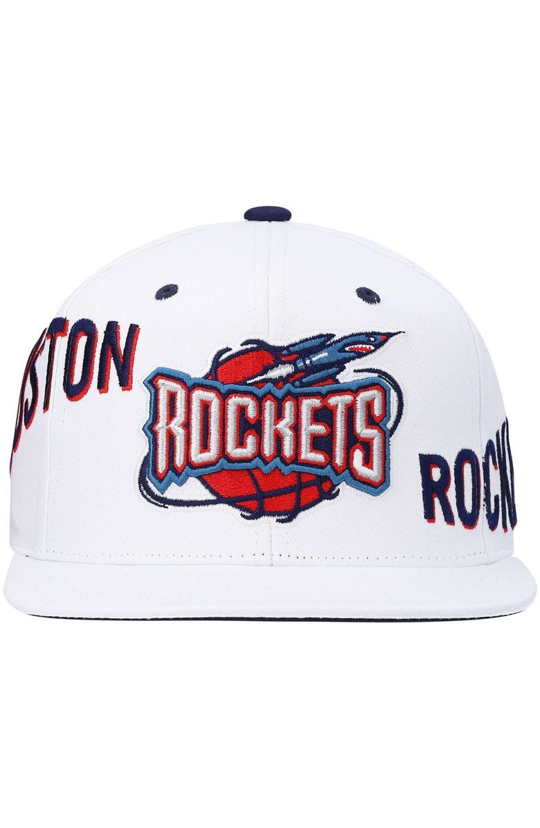 Mitchell & Ness Men's Mitchell & Ness x Lids White Houston Rockets Hardwood Classics Reppin Retro Snapback Hat, Alternate, color,