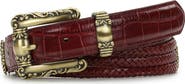 Patricia Nash Barni Distressed Croc-Embossed Leather