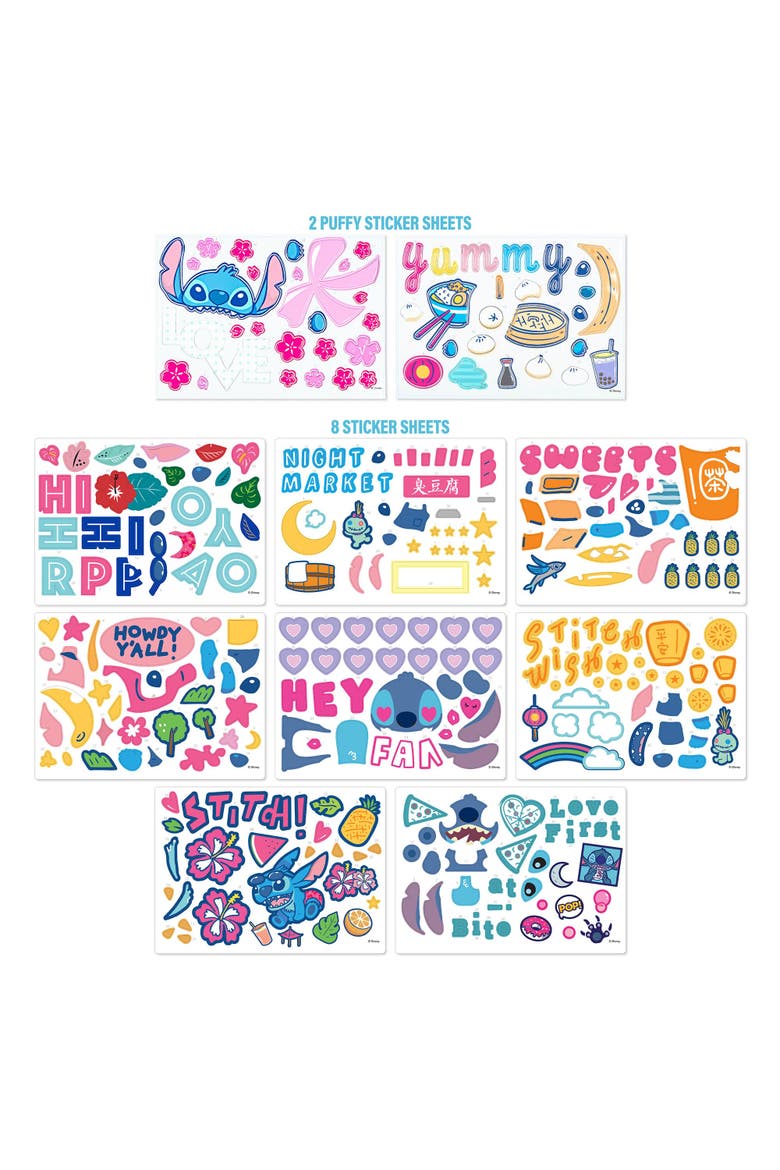 Disney Stitch Sticker By Number Set 250+ Stickers, Alternate, color, Multicolored