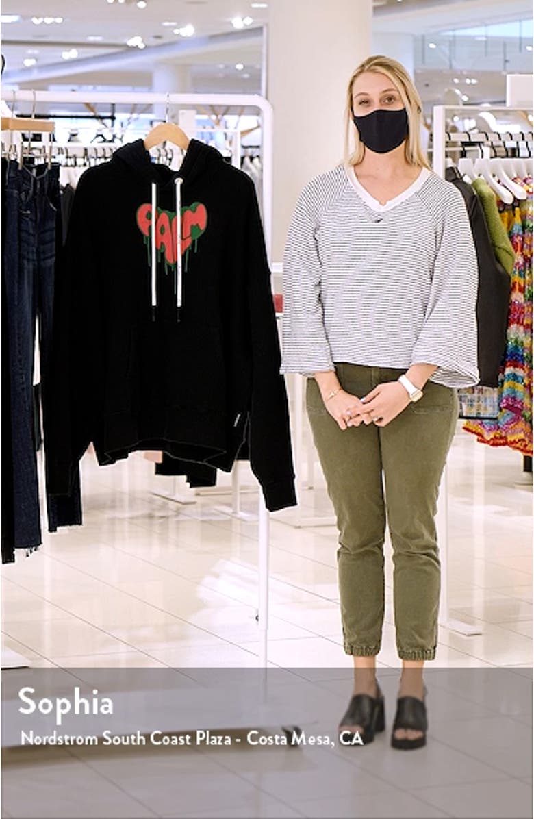 Spray Logo Heart Cotton Hoodie, sales video thumbnail