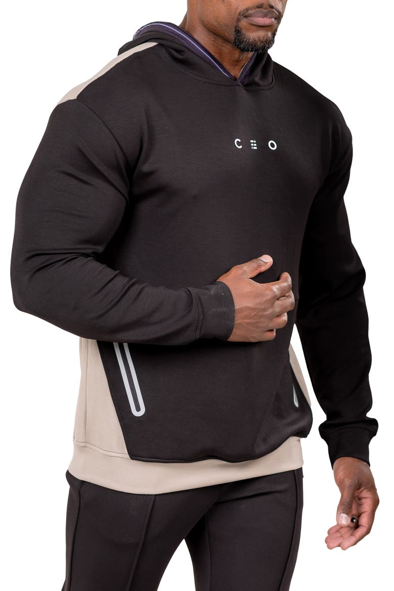 Marthyr Pullover Hoodie, Alternate, color, BLACK