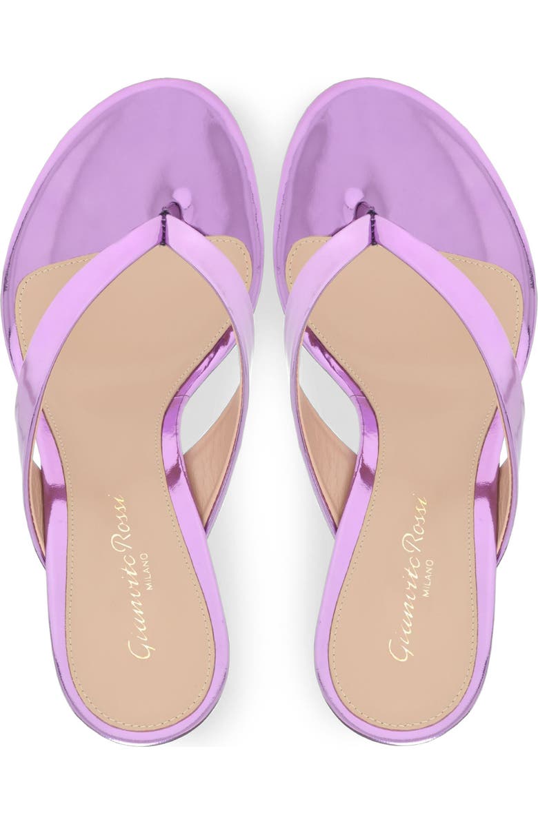 Gianvito Rossi Sofia Thong, Alternate, color, Purple Calf Leather