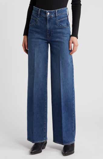 PAIGE Sasha Seamed Pocket High Waist Wide Leg Jeans