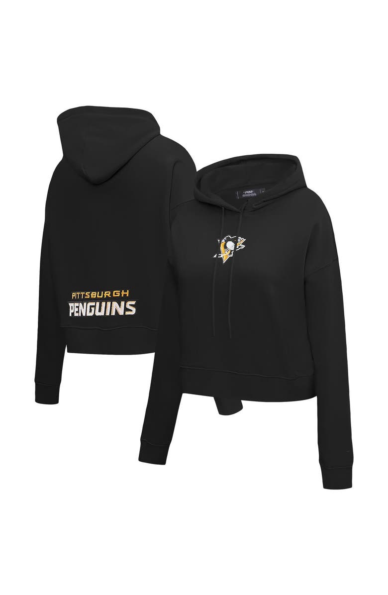 PRO STANDARD Women's Pro Standard Black Pittsburgh Penguins Classic Chenille Pullover Hoodie, Main, color, Black