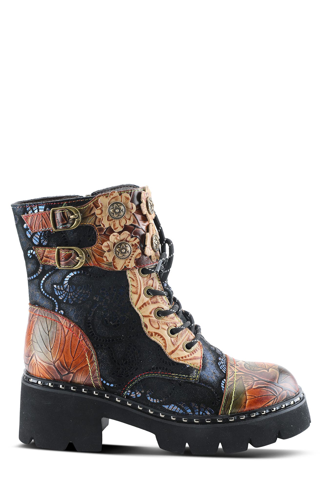L'Artiste by Spring Step L'Artiste Limitless Cap Toe Bootie, Alternate, color, Tan Multi
