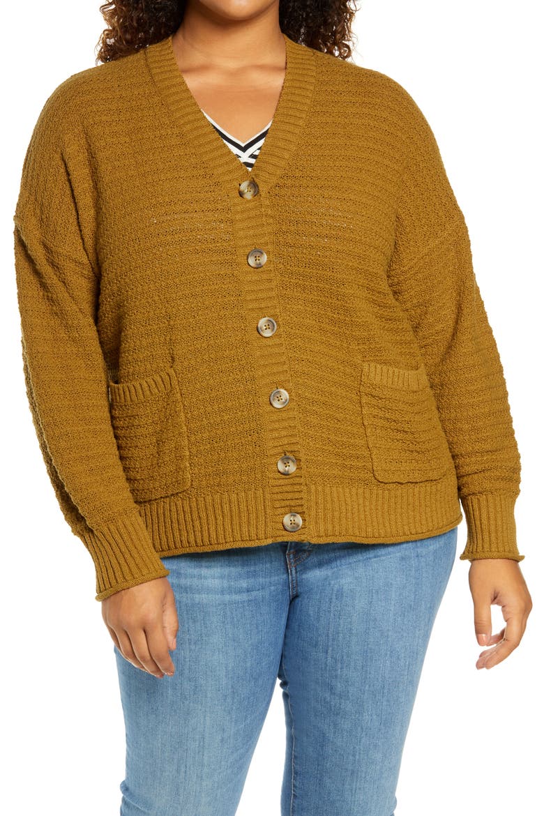 Seabrook Cardigan Sweater, Alternate, color, SPICED OLIVE