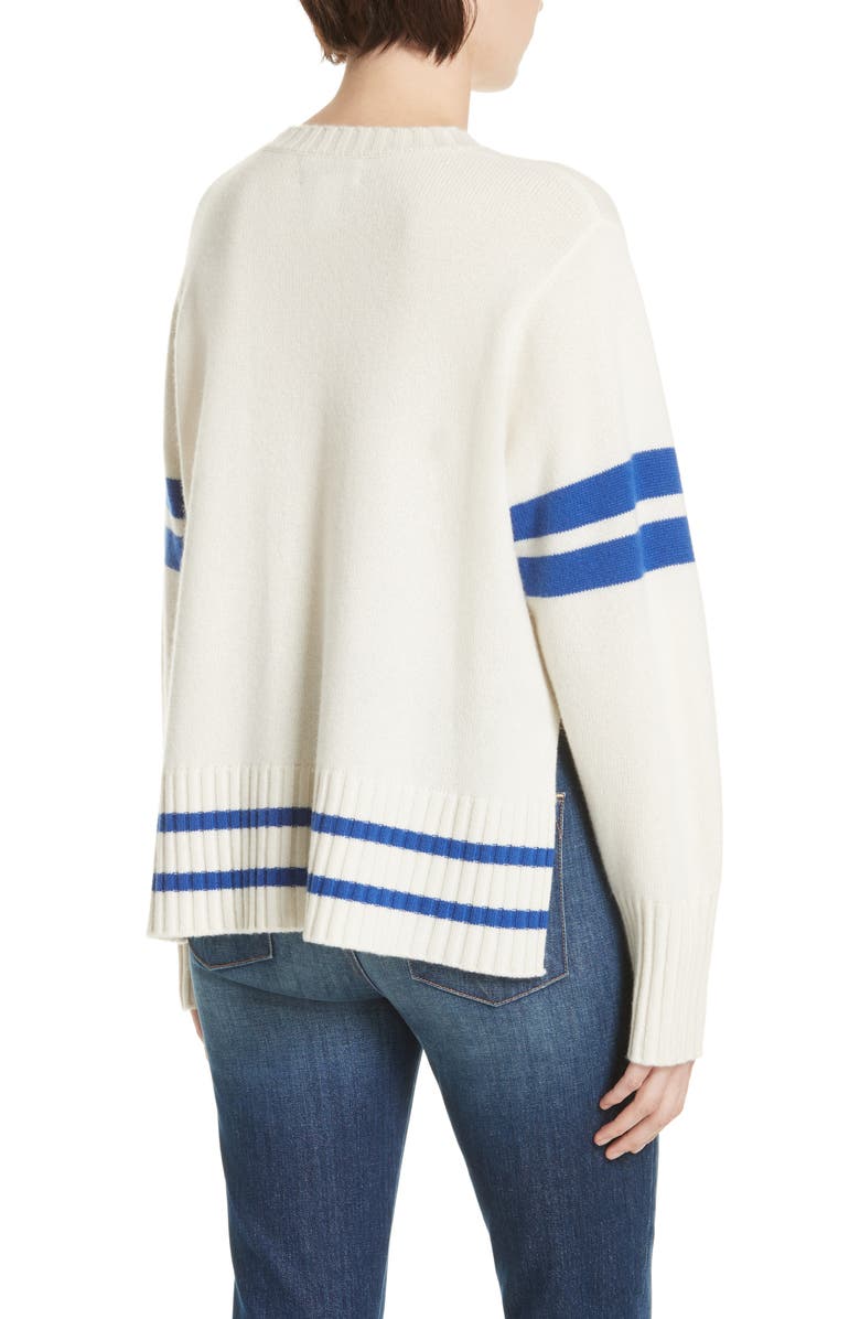 Nordstrom Signature Stripe Cashmere Sweater, Alternate, color, 