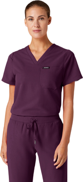 JAANUU Rhena Women's 1-Pocket Classic V-Neck Scrub Top
