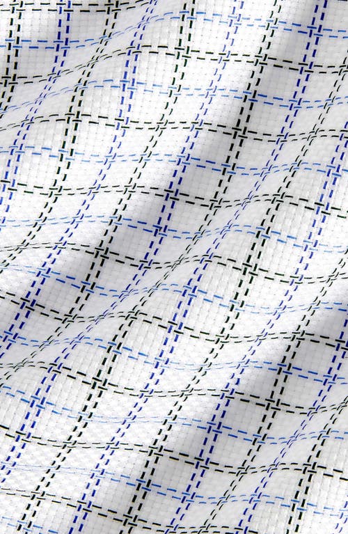 David Donahue Regular Fit Windowpane Print Cotton Dress Shirt In Multi
