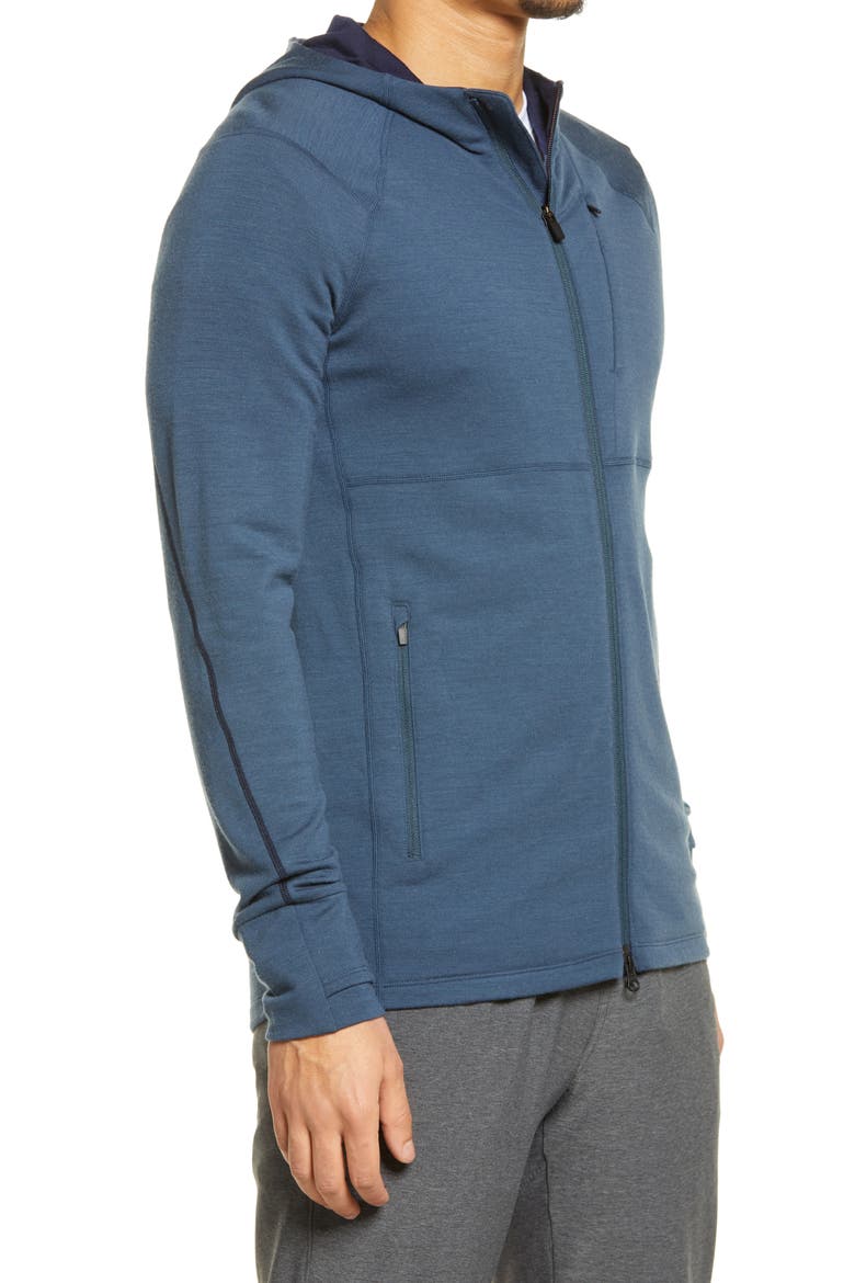 Quantum II Zip Hoodie, Alternate, color, SERENE BLUE