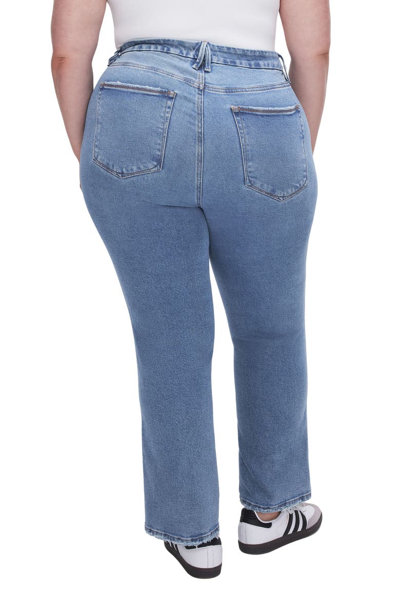 Good Curve High Waist Distressed Straight Leg Jeans, Alternate, color, BLUE089