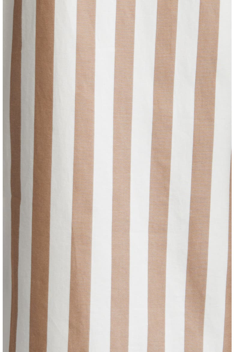 Stripe Pocket Button-Up Tunic Shirt, Alternate, color, MOCHA MULTI