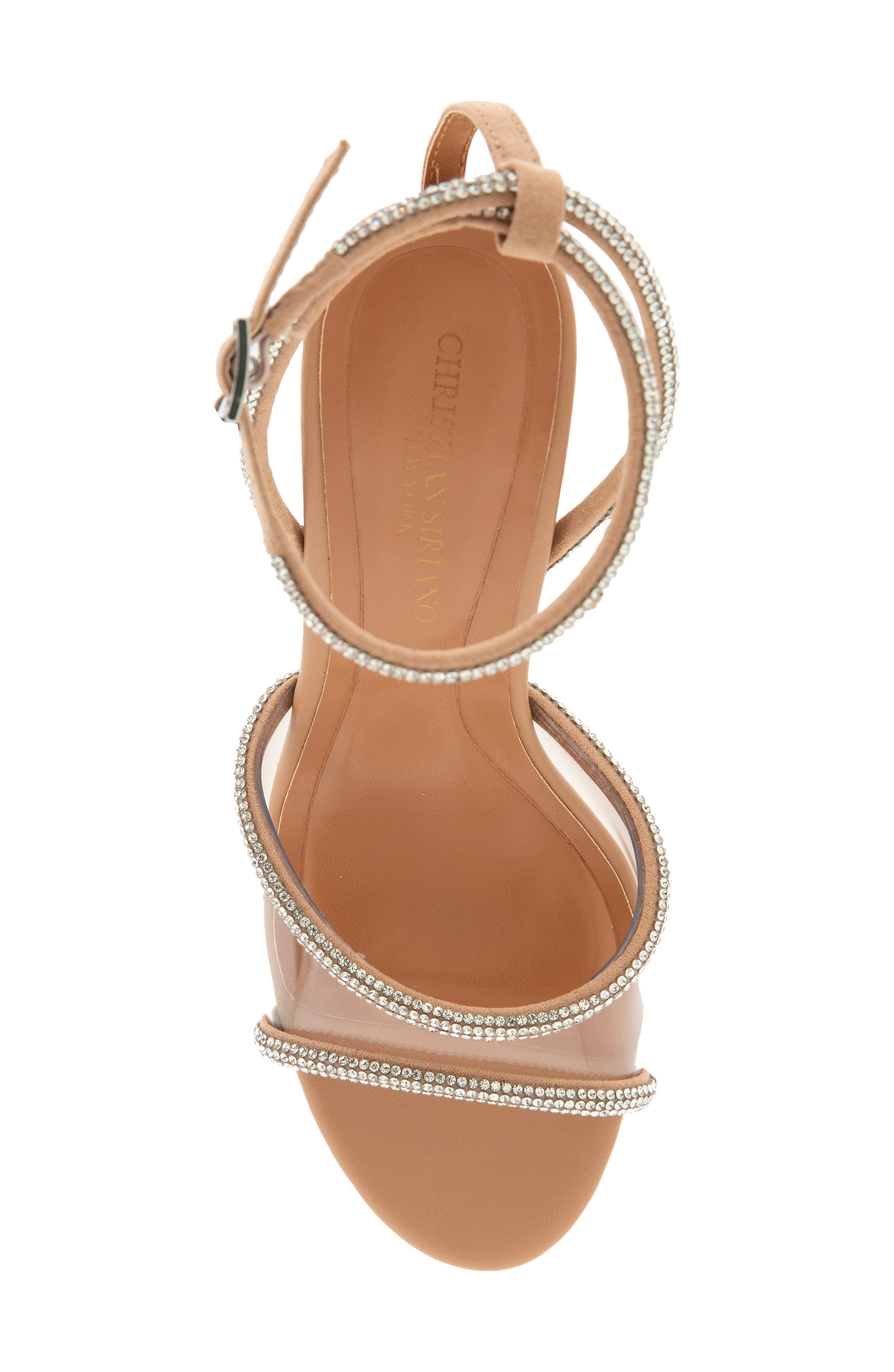 Nicola Ankle Strap Platform Sandal, Alternate, color, CLEAR/ TAN