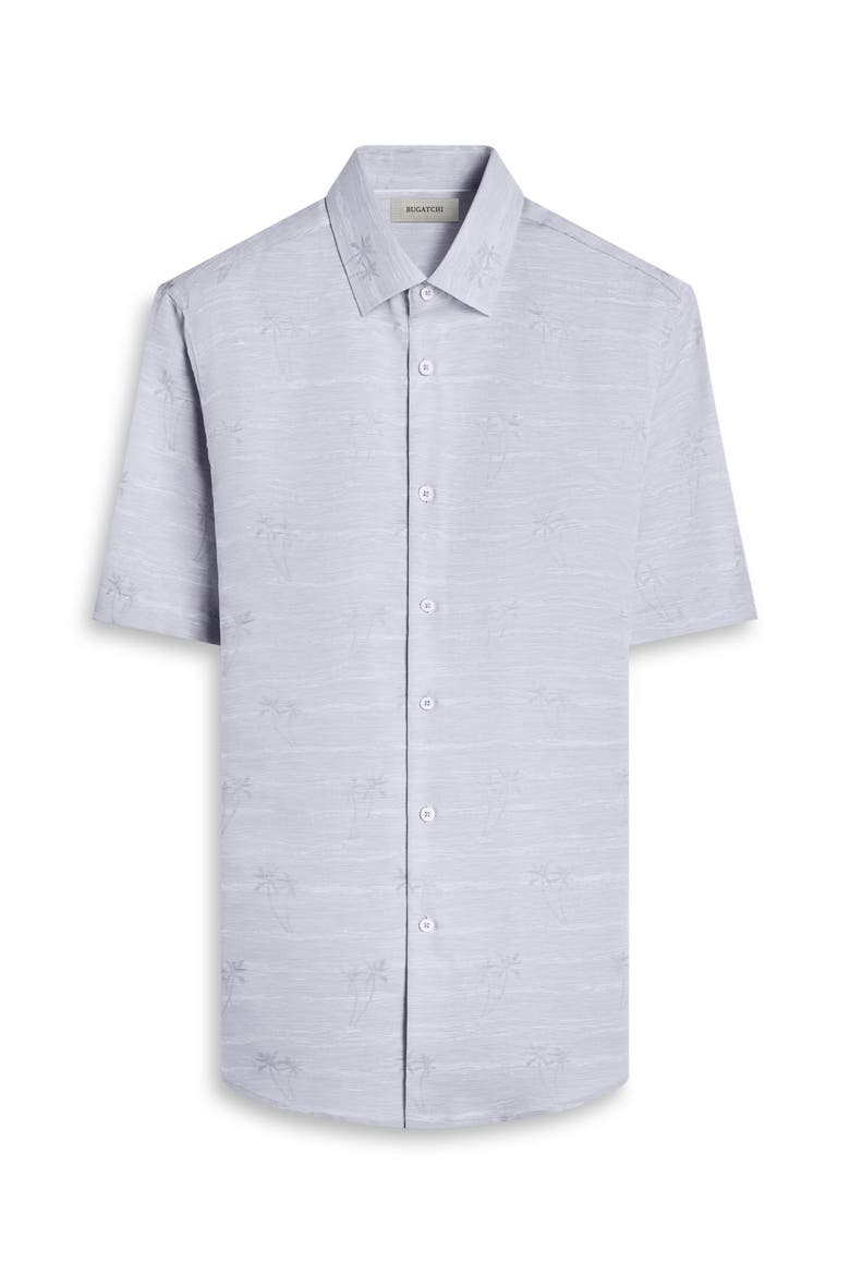 Orson Short Sleeve Cotton & Linen Button-Up Shirt, Alternate, color, AIR BLUE
